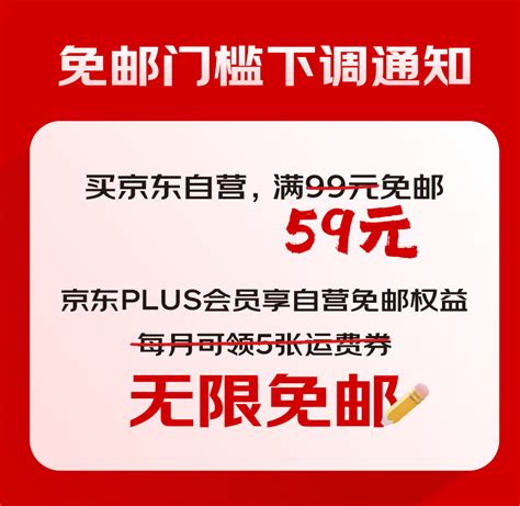 京东低价策略再加码：自营商品免邮门槛降至59元，会员可享无限免邮 科技频道 和讯网