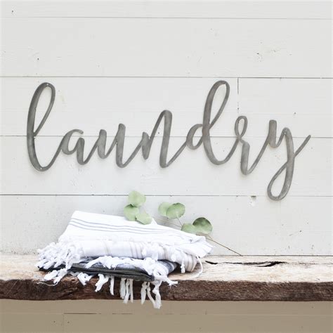 Laundry Metal Sign Metal Wall Art Laundry Sign Metal Etsy