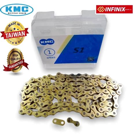 KMC S1 BMX Bicycle Chain 1 2x1 8 112 LINKS TAIWAN Gold Lazada PH