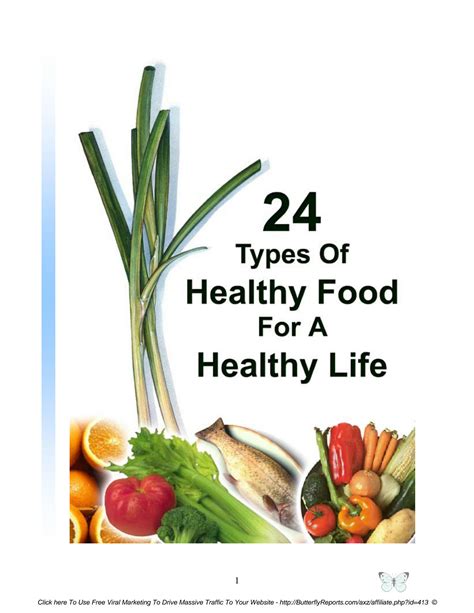 SOLUTION: 24 types of healthy food for a balanced diet - Studypool