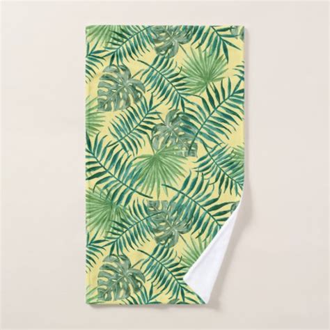 Tropical Leaves Bath Towel Set Zazzle