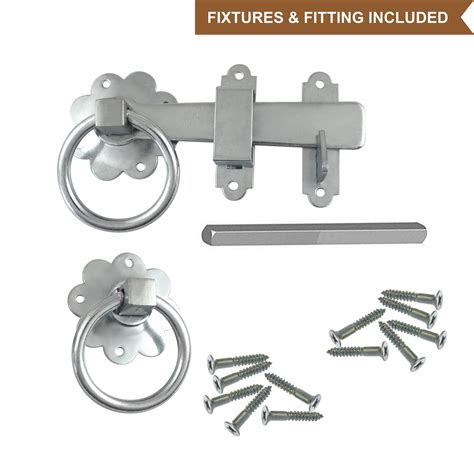 Galvanised Garden Gate Ring Latch Fasci Garden