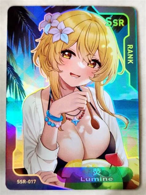 Lumine Genshin Impact Carte Ssr Goddess Story Anime Waifu Doujin Holo