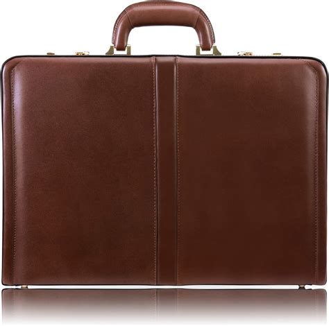 McKlein 80444 USA Reagan Leather 3 5 Attaché Briefcase Brown Amazon