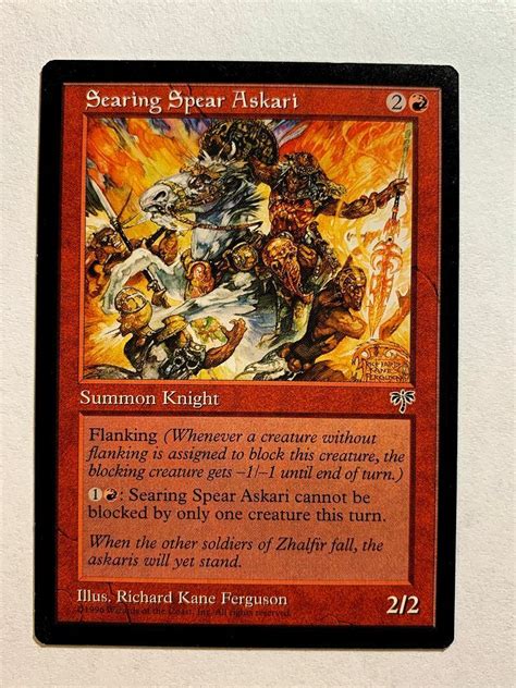 Searing Spear Askari Mirage 1996 Magic The Gathering Mtg Common Red Hp