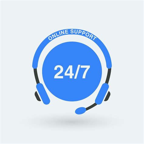 Premium Vector Support 24 Hours Flat Icon Isolated On White