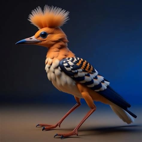 Premium AI Image | Hoopoe bird studio photo