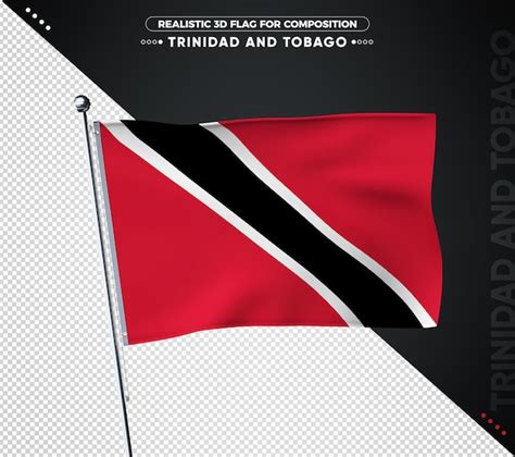 Premium Psd Trinidad And Tobago Flag With Realistic Texture