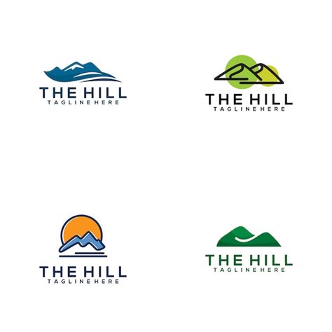 Premium Vector | The hill logo collection