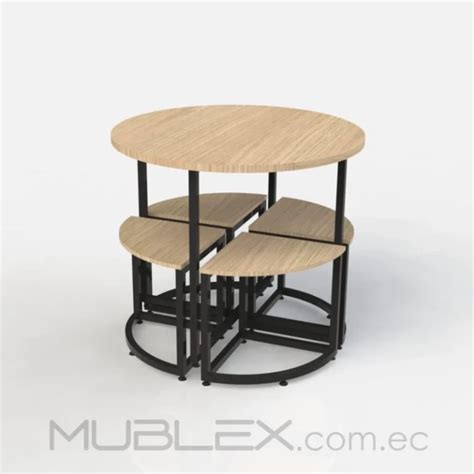 Mesa Para Cafetería Giro Base Negra Mublex Ecuador