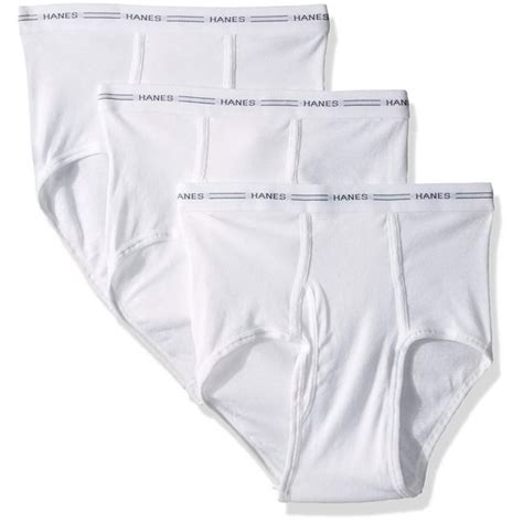 Hanes Men S 3 Pack Full Rise Briefs White Large 100 Cotton By Hanes