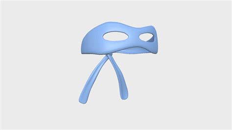 Ninja Turtle Mask 05 - Blue Cartoon 3D Model by gsommer