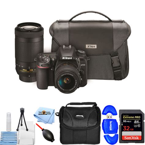 Nikon D7500 Dslr Camera With 18 55mm And 70 300mm Vr Lenses Kit Bundle