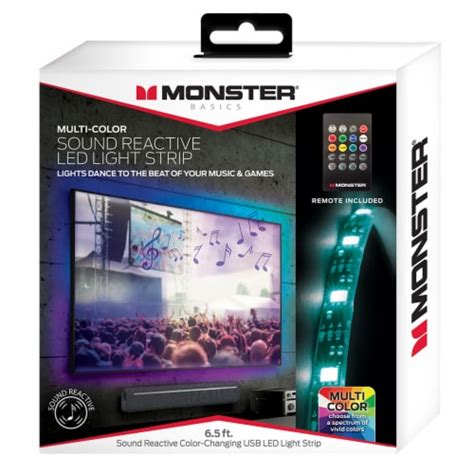 Monster Sound Reactive LED Light Strip 6 5 Ft Kroger