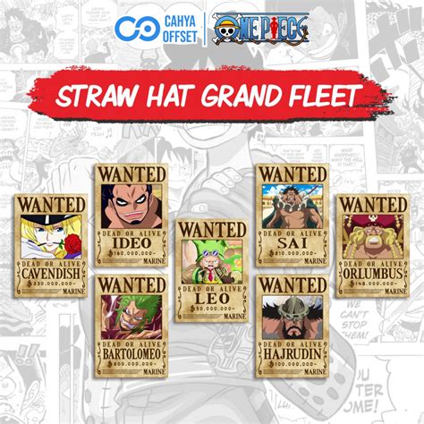 Jual Cahya Offset Poster Bounty One Piece Wanted Set Pcs