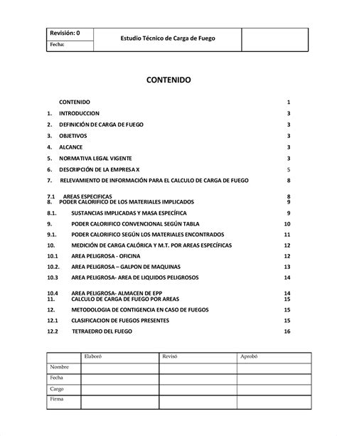 Pdf Informe De Estudio De Carga De Fuego Ejemplo Compress Revisi N