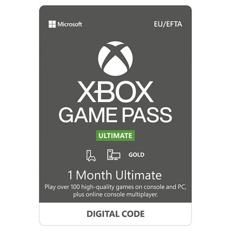 Xbox Game Pass Ultimate 1 Month Membership Digital Code Global