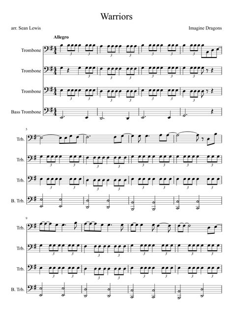 Warriors by Imagine Dragons | Imagine dragons, Imagine, Sheet music