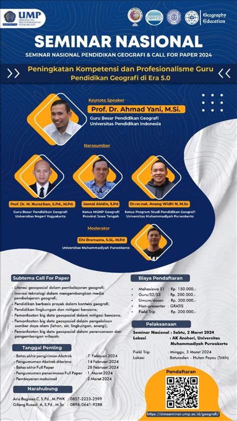 Seminar Nasional Pendidikan Geografi Call For Paper 2024