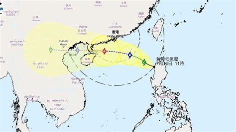 呂宋附近低壓區增強為熱帶低氣壓 天文台明早考慮發出一號戒備信號 新浪香港