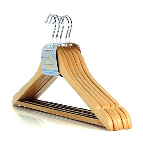 Hangerworld Pack Of Natural Wooden Cm Coat Clothes Garment Hangers