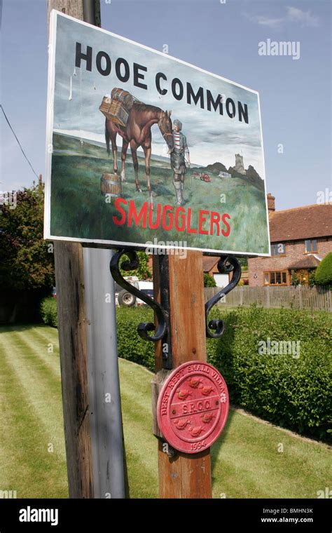 Village sign for Hooe Common, East Sussex, England, UK Stock Photo - Alamy