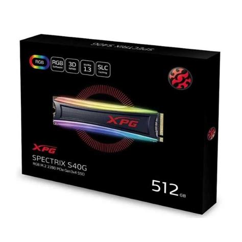 A-DATA 512GB M.2 PCIe Gen3 x4 XPG SPECTRIX S40G RGB AS40G-512GT-C SSD ...