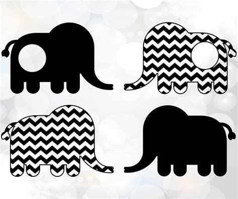 Baby Elephant Silhouette Svg