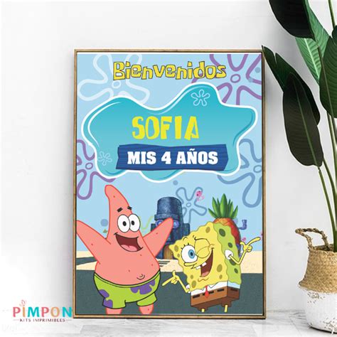 Kit Imprimible Personalizado Bob Esponja Pimpon Imprimibles