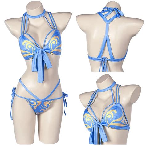 Chunli Cosplay Street Cos Fighter Fantasy Game Sf Costume Swimsuit