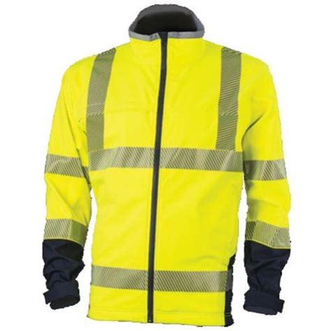 Veste Softshell STATION ACCESS HI VIZ Jaune Fluo Bleu Marine TM