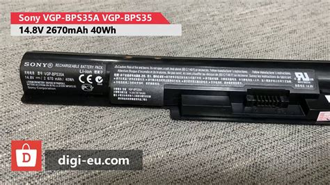 Sony VGP BPS35A VGP BPS35 Batterie PC Portable Originale 14 8V 2670mAh