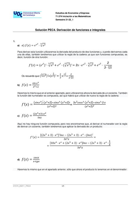 Pec Solucion Pec Estudios De Economia Y Empresa