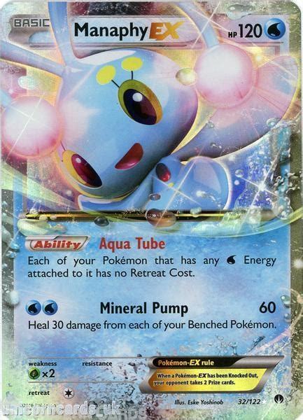 Manaphy EX 32 122 BREAKpoint Rare Holo EX Mint Pokemon Card Unicorn