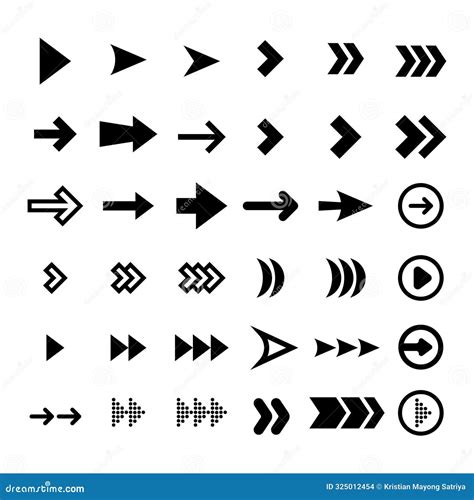 Arrows Big Black Set Icons Arrow Icon Arrow Vector Collection Arrow