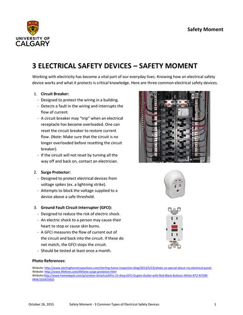 electrical safety devices safety moment