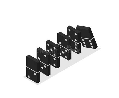 Falling Dominoes. Concept of Domino Effect Stock Vector - Illustration ...