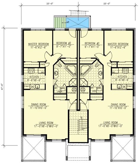 Plan 90146PD: Six-Plex Multi-Family Home Plan with 2 Bed 933 Sq Ft ...