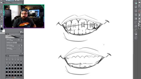 Drawing Detailed Braces For Caricature Youtube