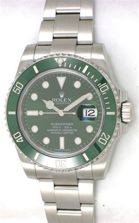 Rolex Submariner / Green Face / Steel / 116610V for Price on request for sale from a Trusted ...