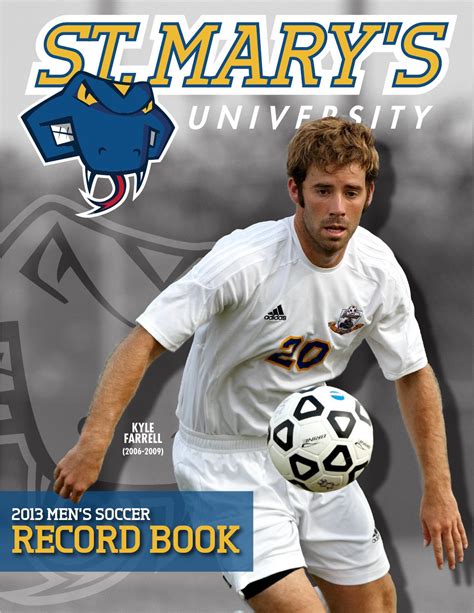 St Mary S Rattlers Men S Soccer Record Book 2013 By St Mary S