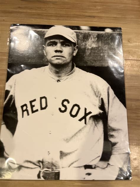 Babe Ruth Boston Red Sox Black And White Photo 14x11 Huge MLB Sports