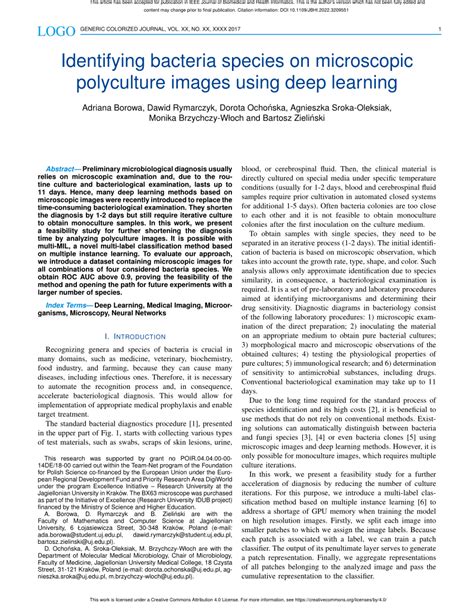 Pdf Identifying Bacteria Species On Microscopic Polyculture Images