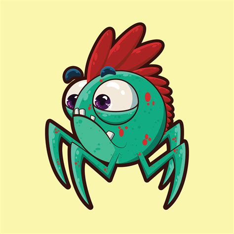 Cute Green Monster Character Illustration 6841761 Vector Art At Vecteezy