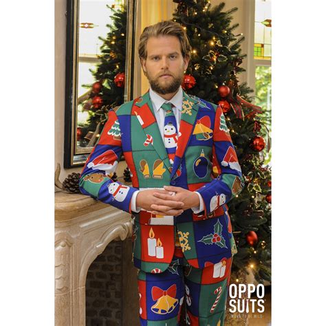 Mens Christmas Festive Suit Adult Xmas Party Novelty Suits Fancy Dress