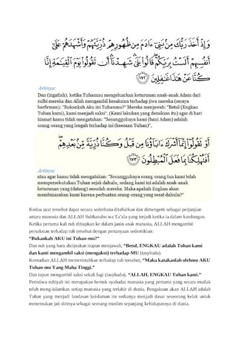 DOCX Surat Al A Raf 172 173 DOKUMEN TIPS