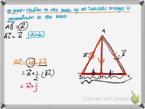 Median Perpendicular Vector Theorem Proof Question For SEE And Grade 10