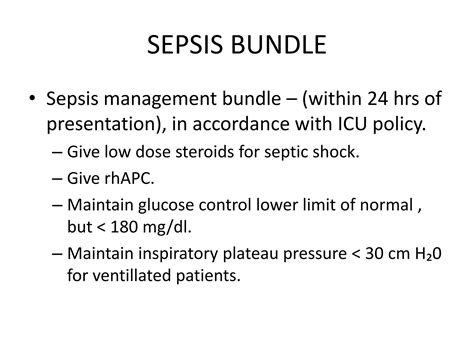 Management Of Sepsis Ppt Free Download