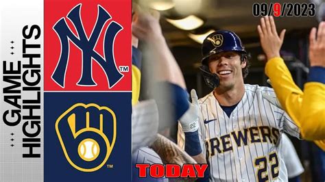 Milwaukee Brewers Vs New York Yankees Game Highlights Today September