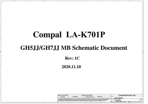 ACER A315 35 COMPAL LA K701P GH5JJ GH7JJ REV1C SCHEMATIC For 6 63